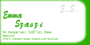 emma szaszi business card